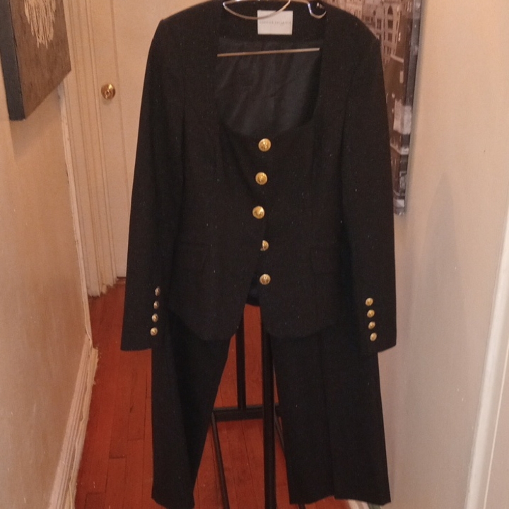 Rebecca Vallance Black Blazer with Gold Buttons